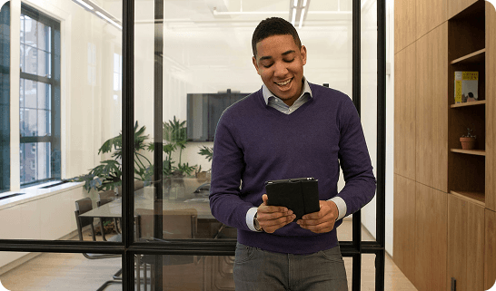 Team member in a modern workspace